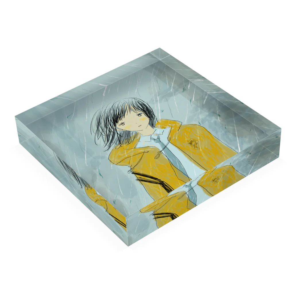 shirtskirtの台風 Acrylic Block :placed flat