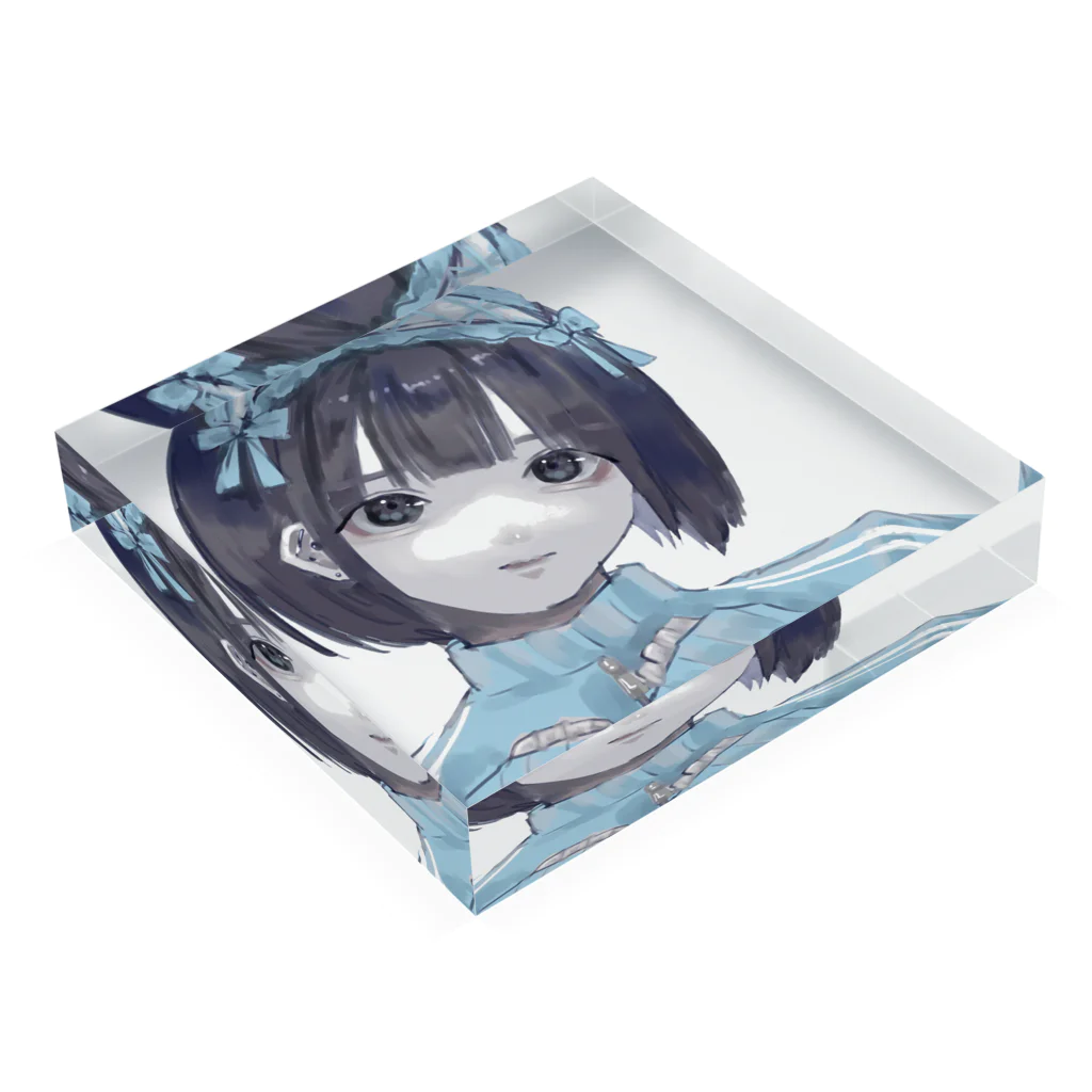 らくらのさぶかるちゃん Acrylic Block :placed flat