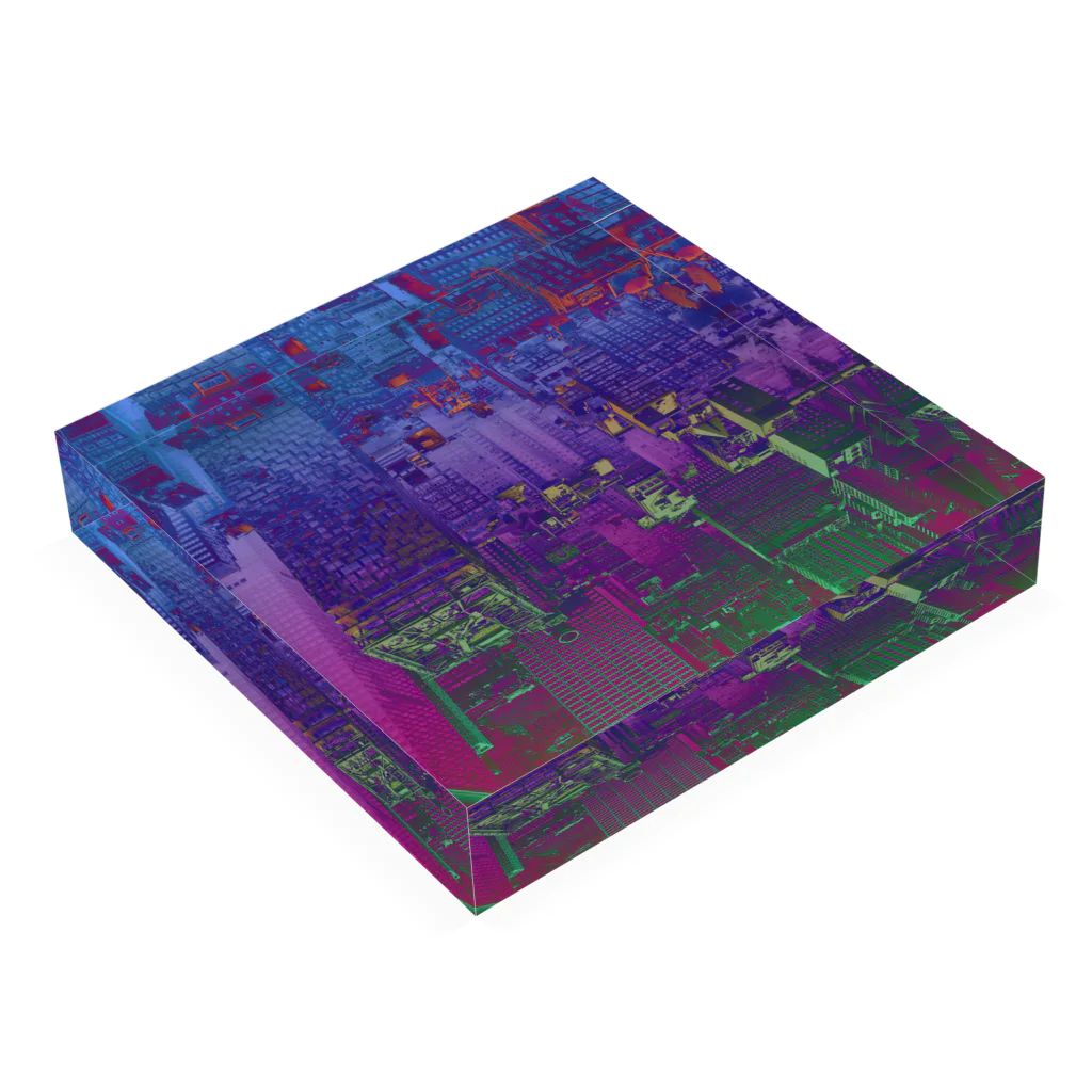 ウナーゴン20億3千万販売所のCYBERPUNKCITY Acrylic Block :placed flat