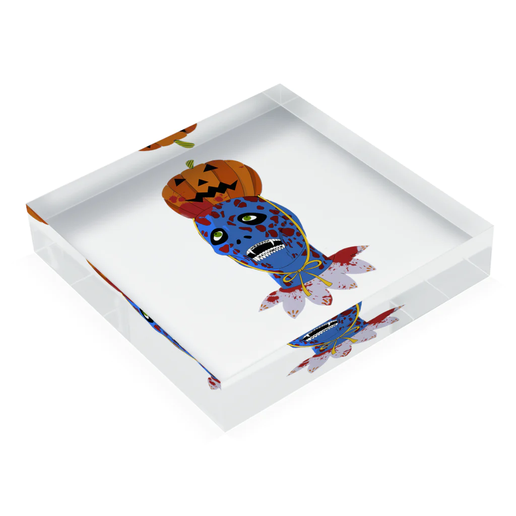 Johncreati.のハロウィンゾンビくん Acrylic Block :placed flat