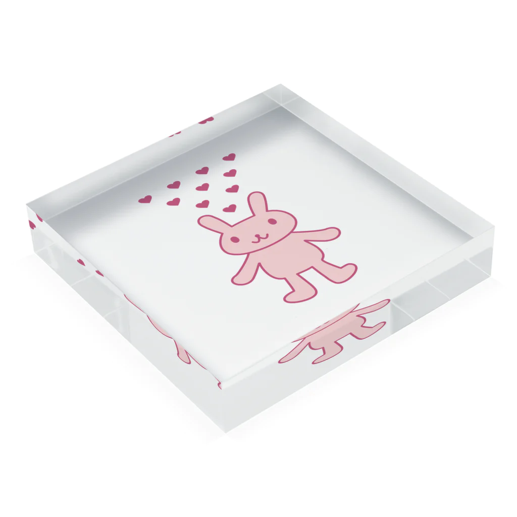 AROMA☆LOVELYのLOVELY♡RABBIT Acrylic Block :placed flat