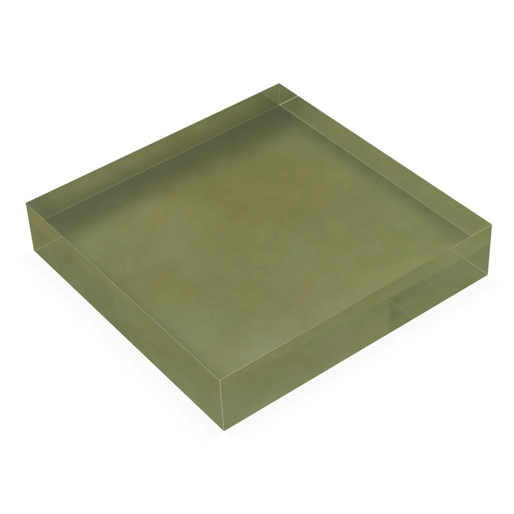 kiki25のモスグリーン Acrylic Block :placed flat