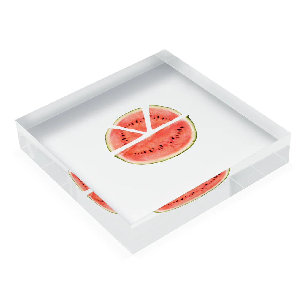 marimachoのWatermelon Acrylic Block :placed flat