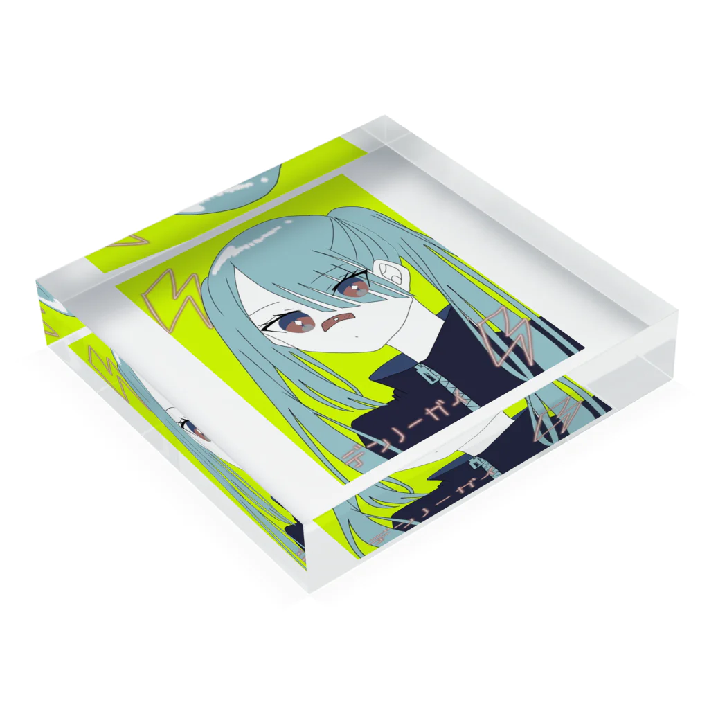 ｼｵﾝのデンノーガイ Acrylic Block :placed flat