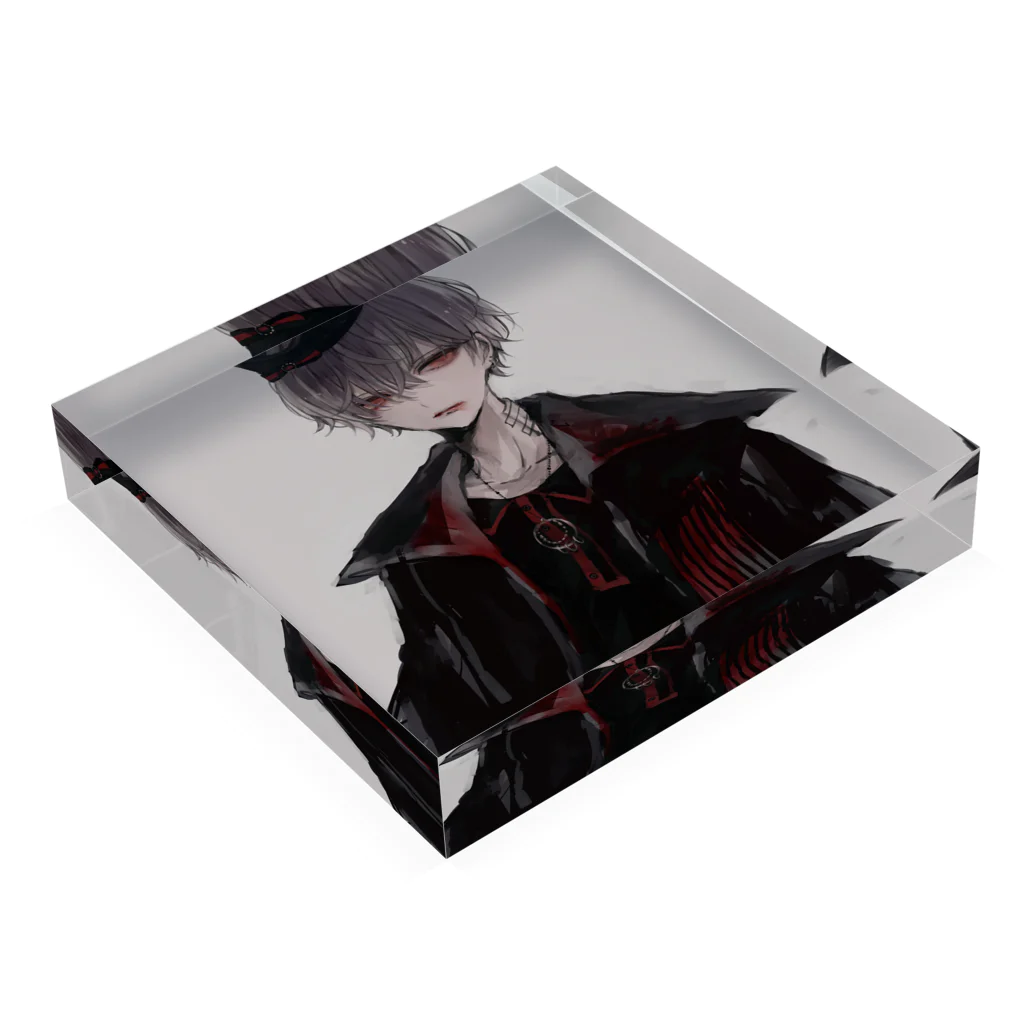 ♰ qluyi. ♰のf Acrylic Block :placed flat