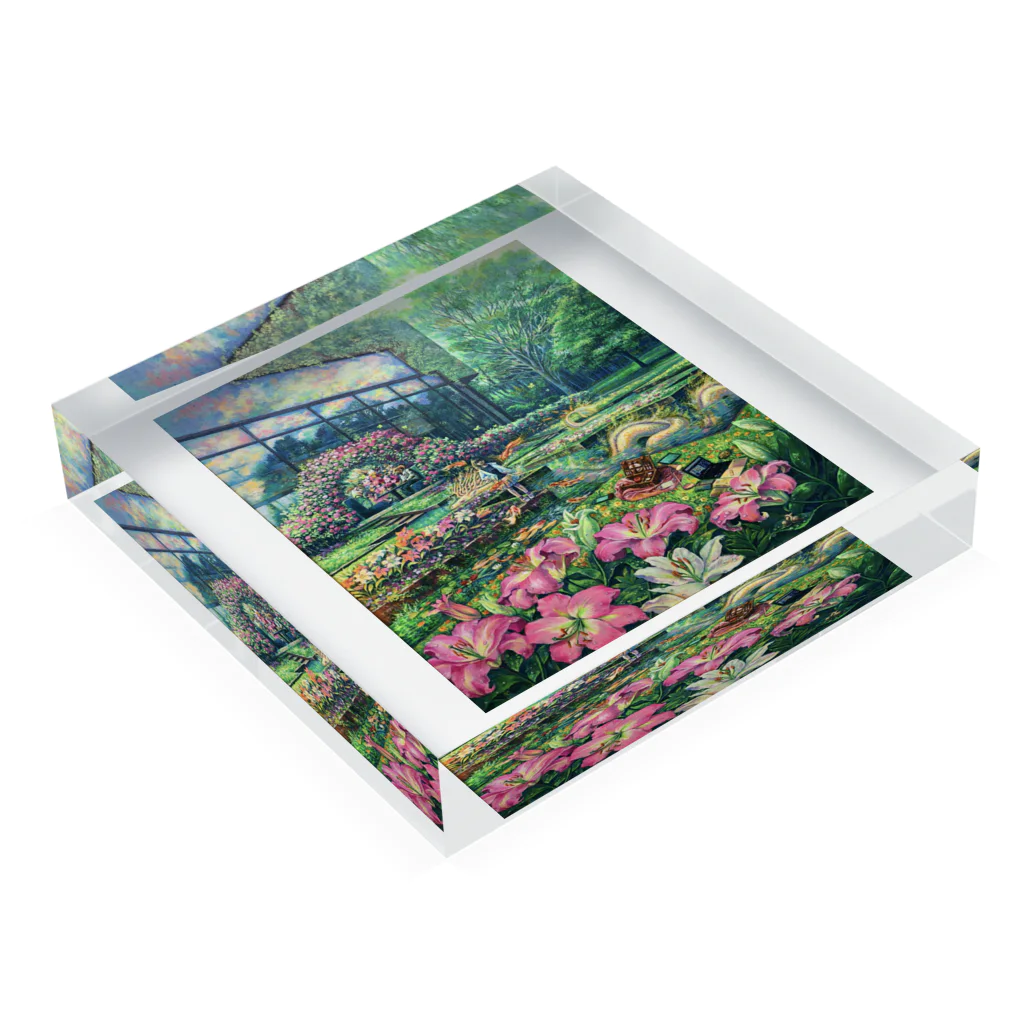 🌿Art shop Kano🌿の8歳の肖像 Acrylic Block :placed flat