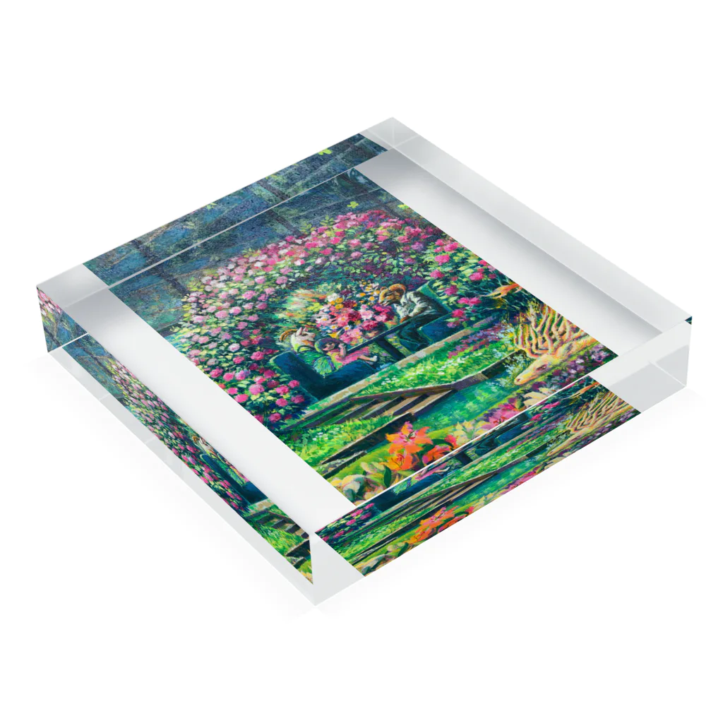 🌿Art shop Kano🌿の山羊と少女（8歳の肖像、部分） Acrylic Block :placed flat