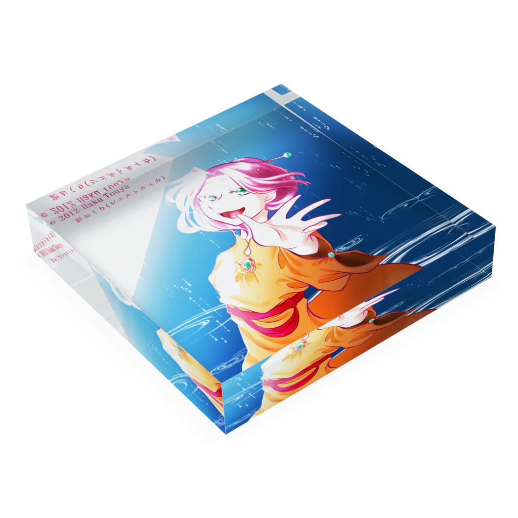 桜さつき と 神楽鈴の2012年アイコン　ラーシャ Acrylic Block :placed flat