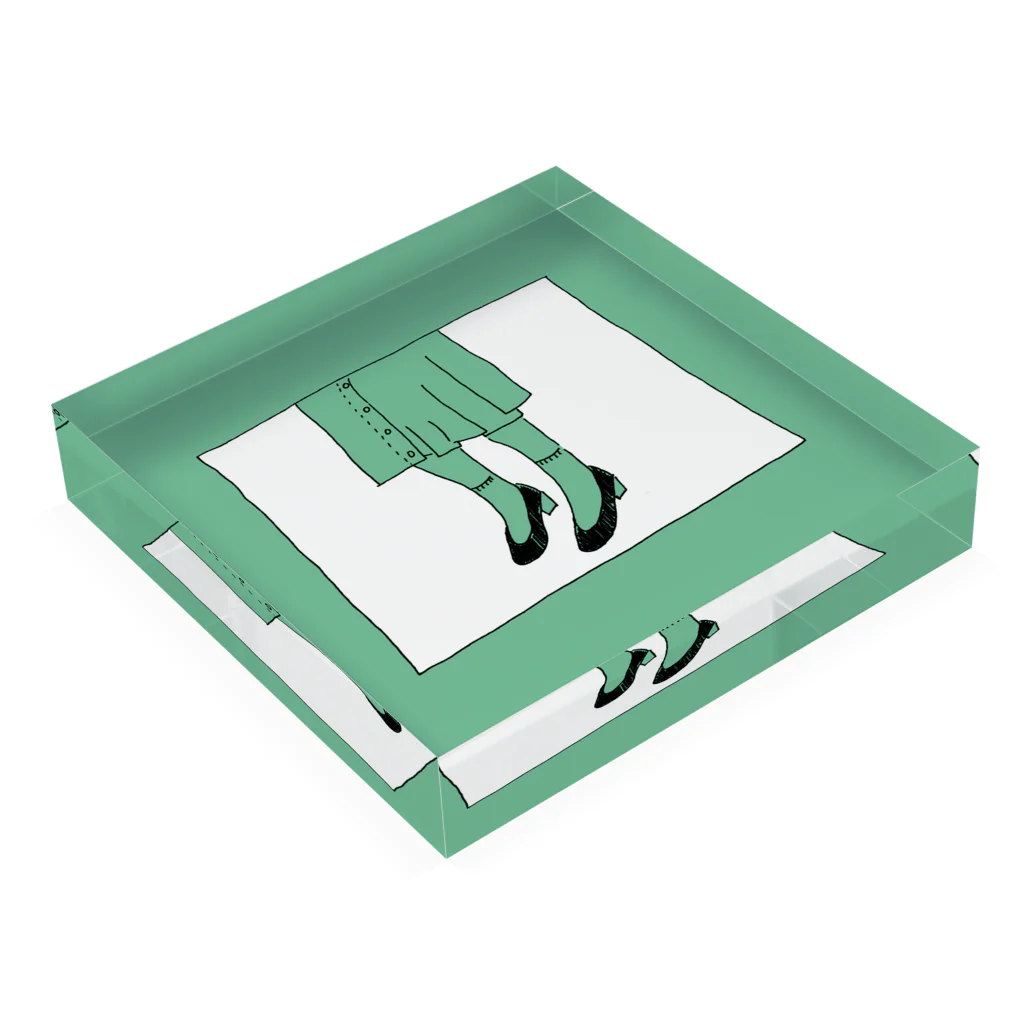 kadatiのふくとくつ Acrylic Block :placed flat