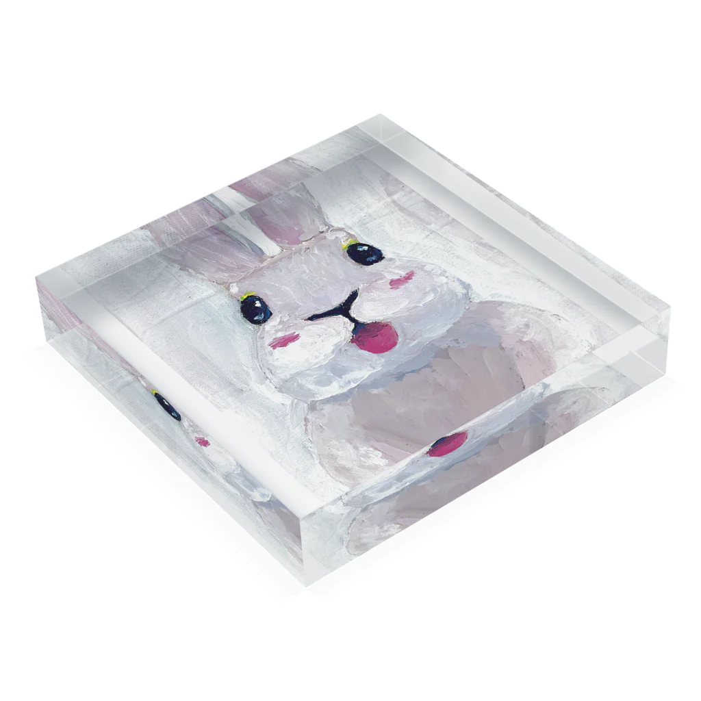 tomorebiのうさぎ！ Acrylic Block :placed flat