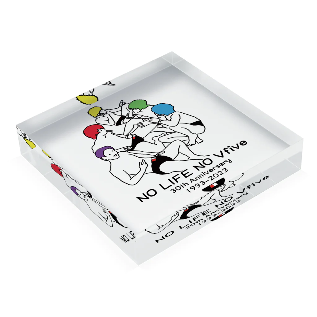 hataPOPworksEXTRAの"NO LIFE NO Vfive" 30th Anniversary Acrylic Block :placed flat