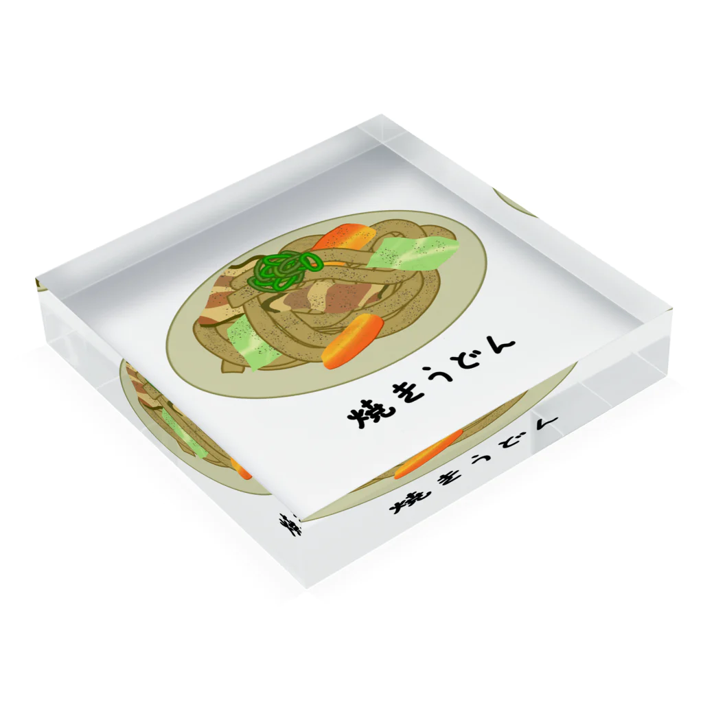 脂身通信Ｚの焼うどん♪2101 Acrylic Block :placed flat