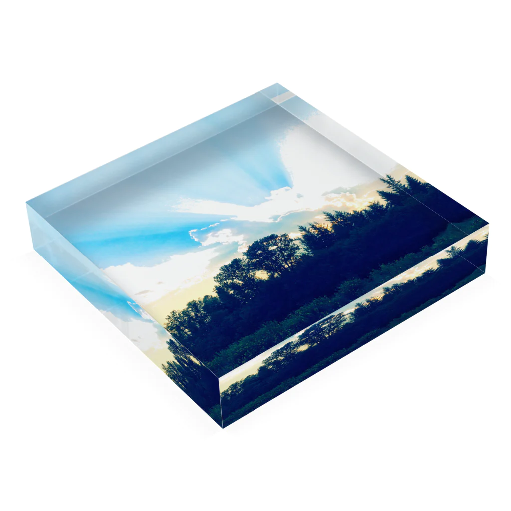 Let's Go for a Walkのcloudy engel Acrylic Block :placed flat