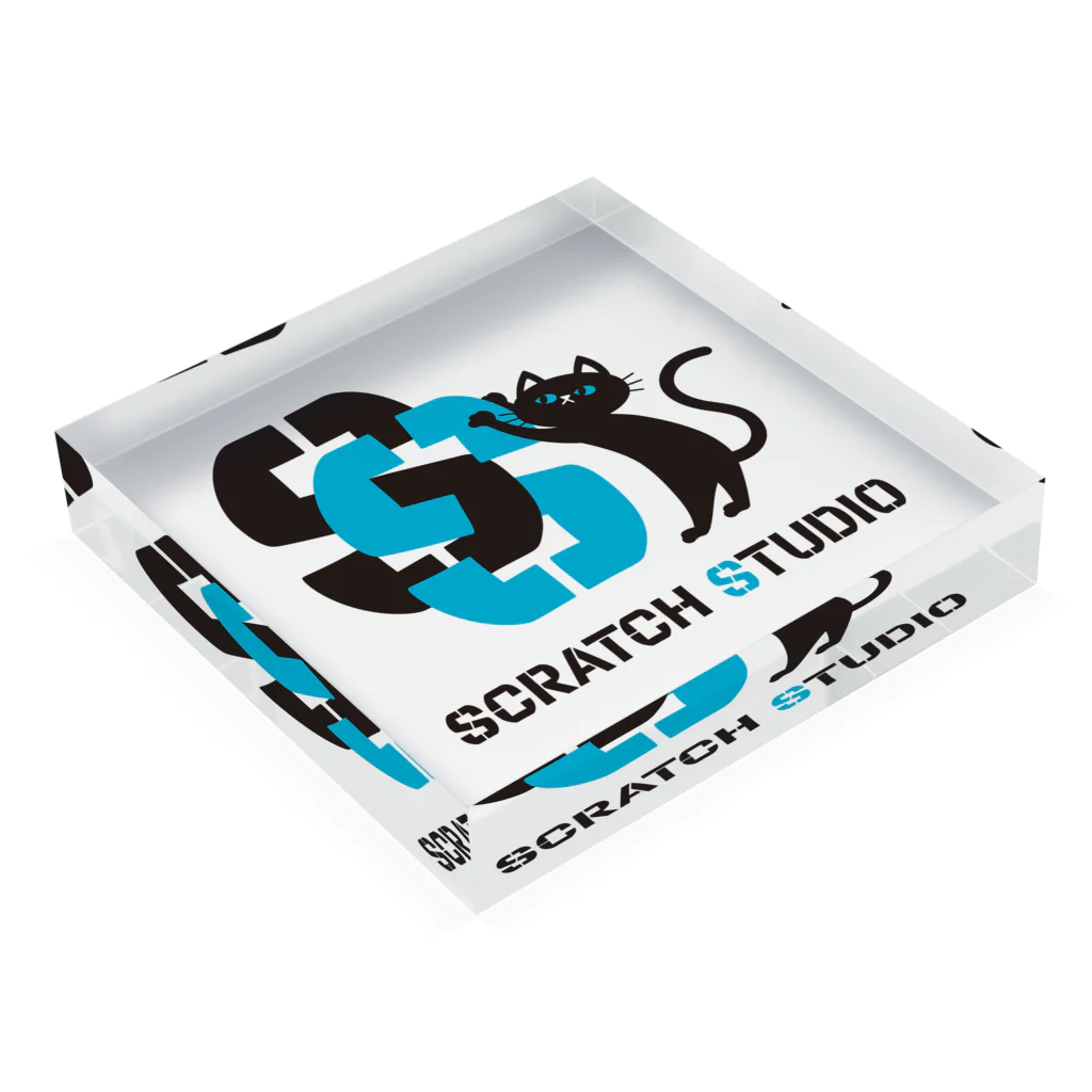 【公式】SCRATCH STUDIO -GOODS SHOP-のSCRATCH STUDIO ロゴアクリルブロック（No.1） Acrylic Block :placed flat