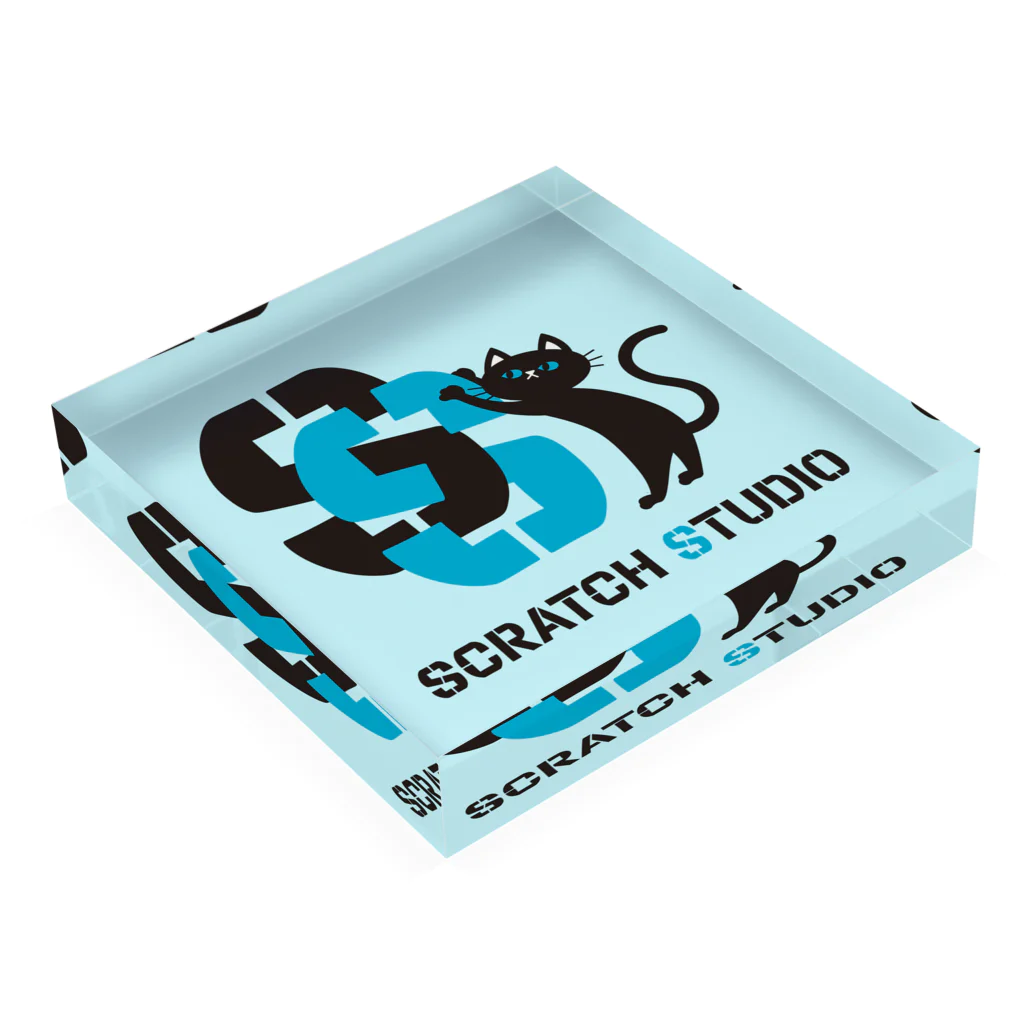 【公式】SCRATCH STUDIO -GOODS SHOP-のSCRATCH STUDIO ロゴアクリルブロック（No.2） Acrylic Block :placed flat