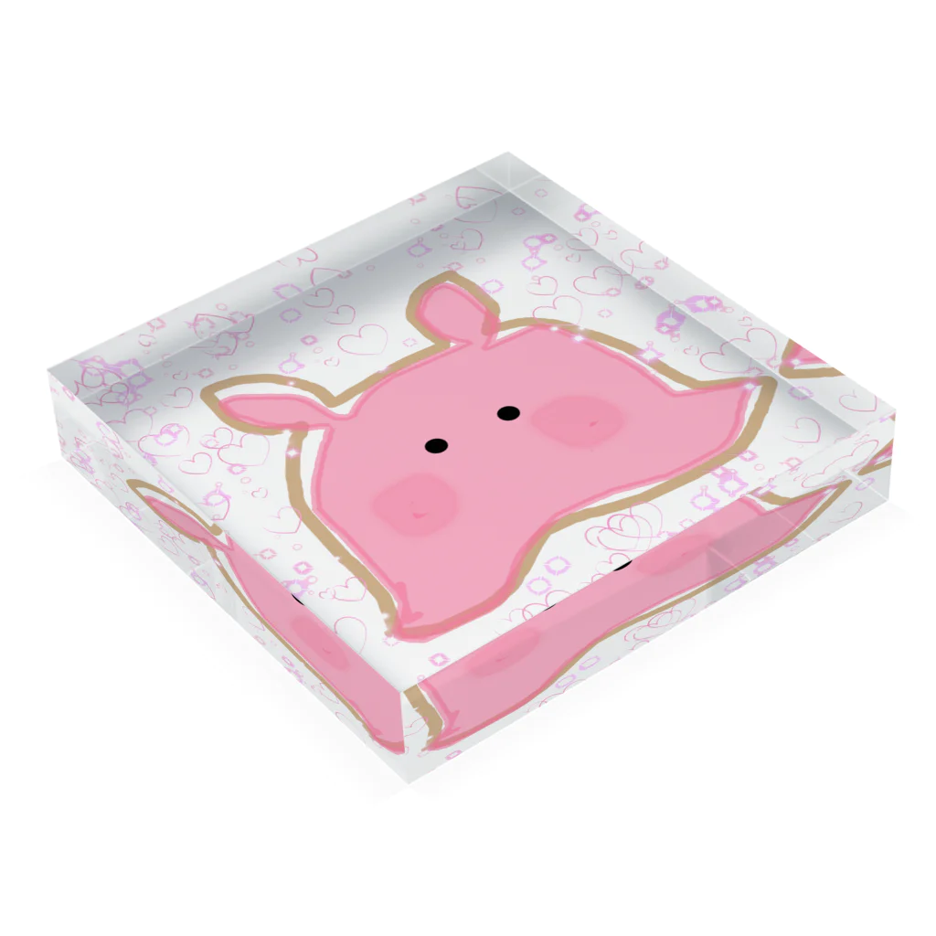 なこちゆるキャラショップのメンダコちゃん Acrylic Block :placed flat