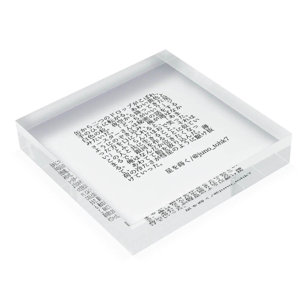 ポリエステル呉服店の盟友アクリルブロック Acrylic Block :placed flat