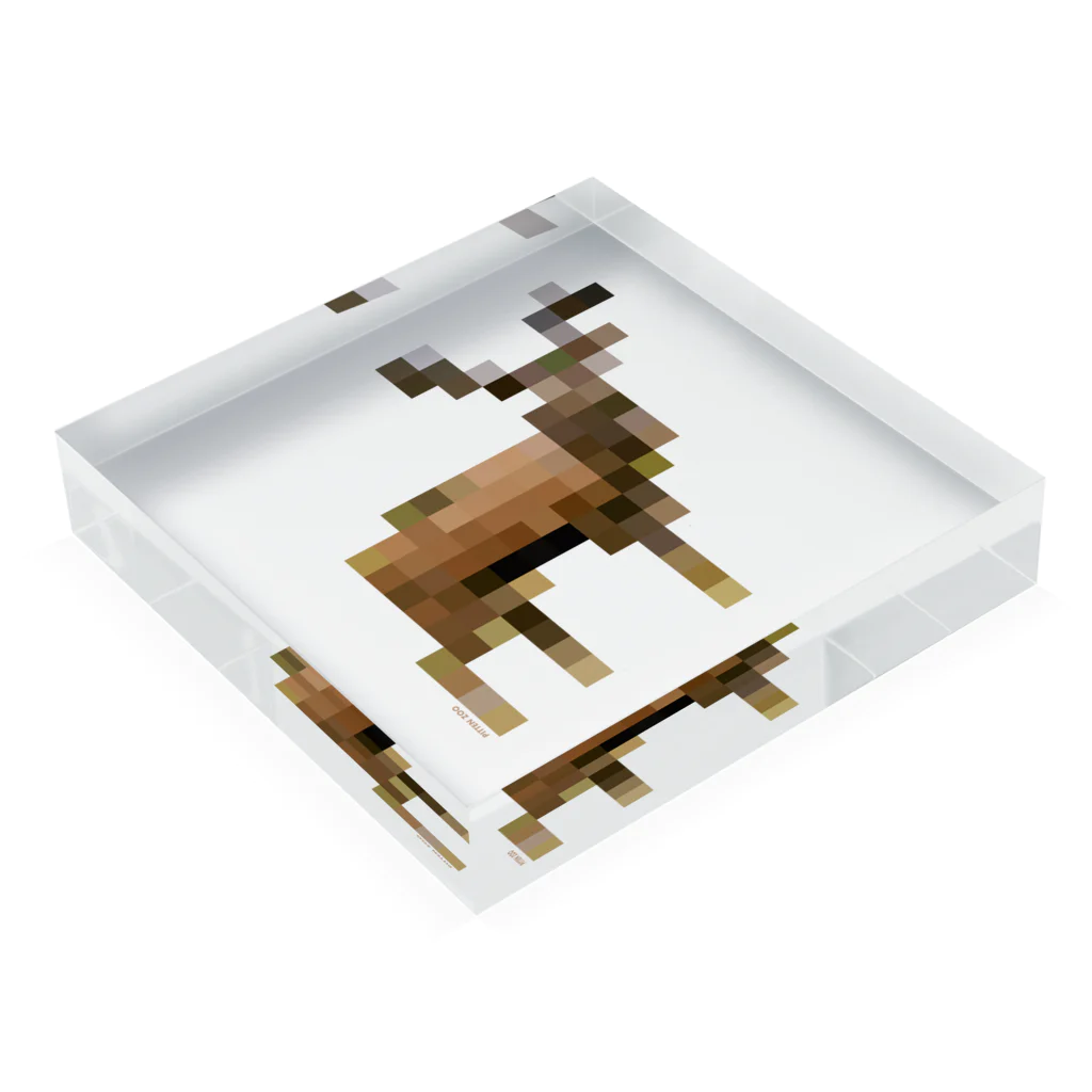 PITTEN PRODUCTSのPIXEL_ANIMAL_03(DEER) Acrylic Block :placed flat