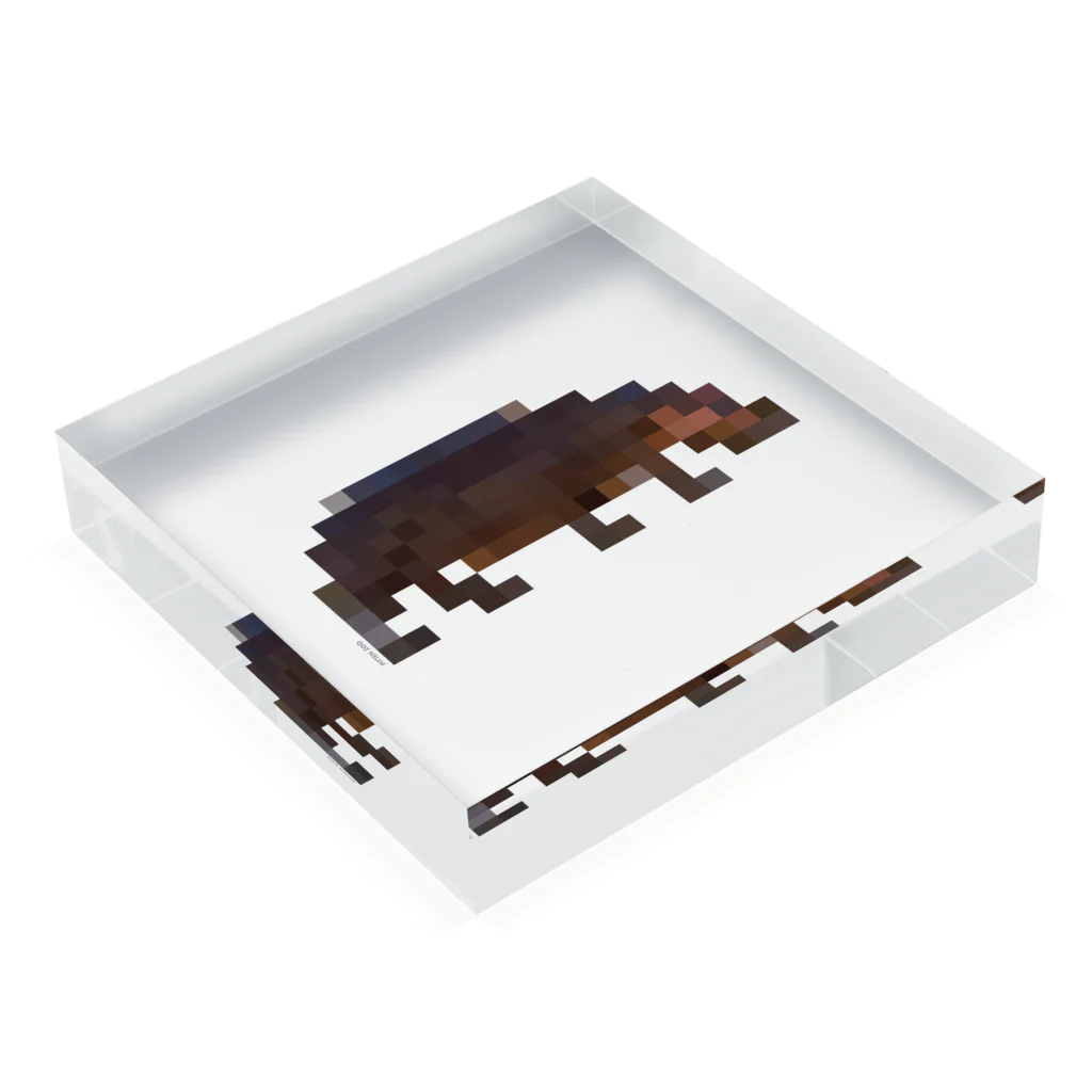 PITTEN PRODUCTSのPIXEL_ANIMAL_08(HIPPO) Acrylic Block :placed flat