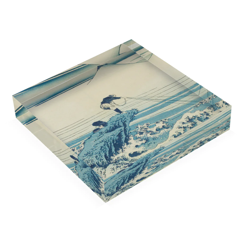 SONOTENI-ARTの003-008　葛飾北斎　『富嶽三十六景　甲州石班沢』　アクリルブロック Acrylic Block :placed flat