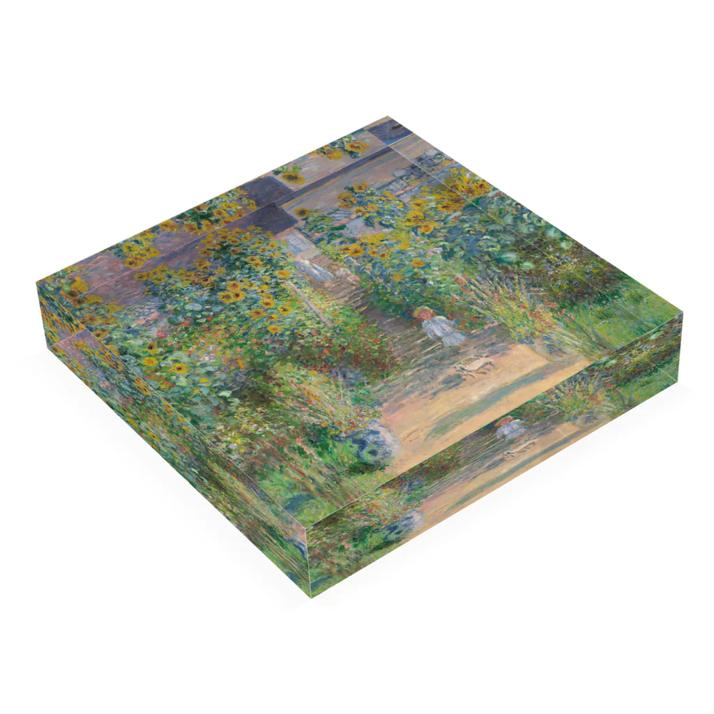 SONOTENI-ARTの004-007　クロード・モネ　『ヴェトゥイユの画家の庭』　アクリルブロック アクリルブロックの平置き