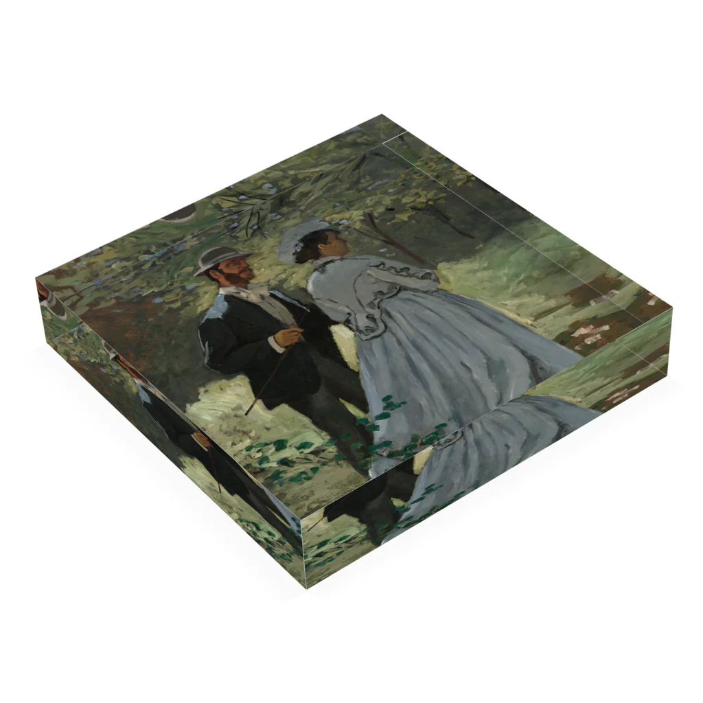 SONOTENI-ARTの004-023　クロード・モネ　『バジールとカミーユ』　アクリルブロック Acrylic Block :placed flat