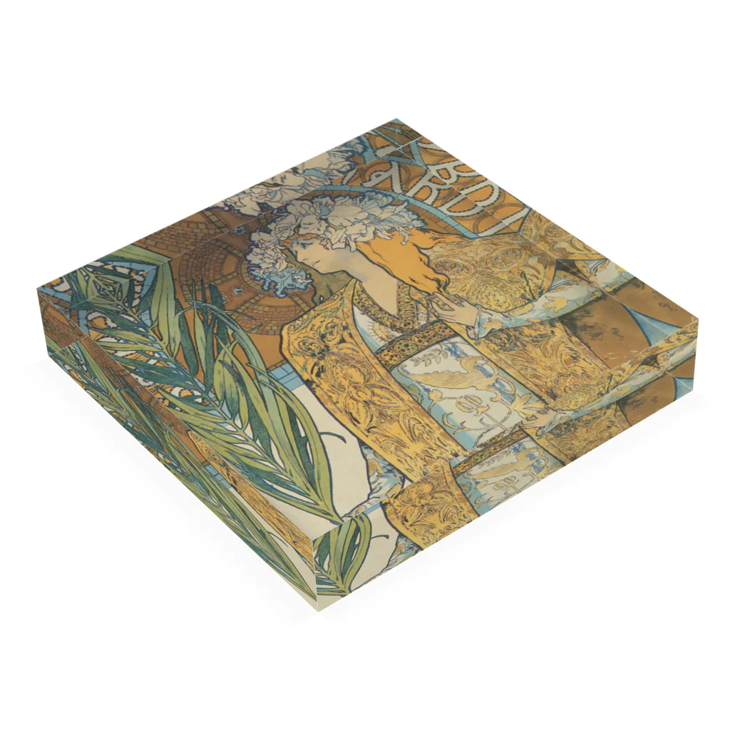 SONOTENI-ARTの014-001　アルフォンス・ミュシャ　『ジスモンダ』　アクリルブロック Acrylic Block :placed flat