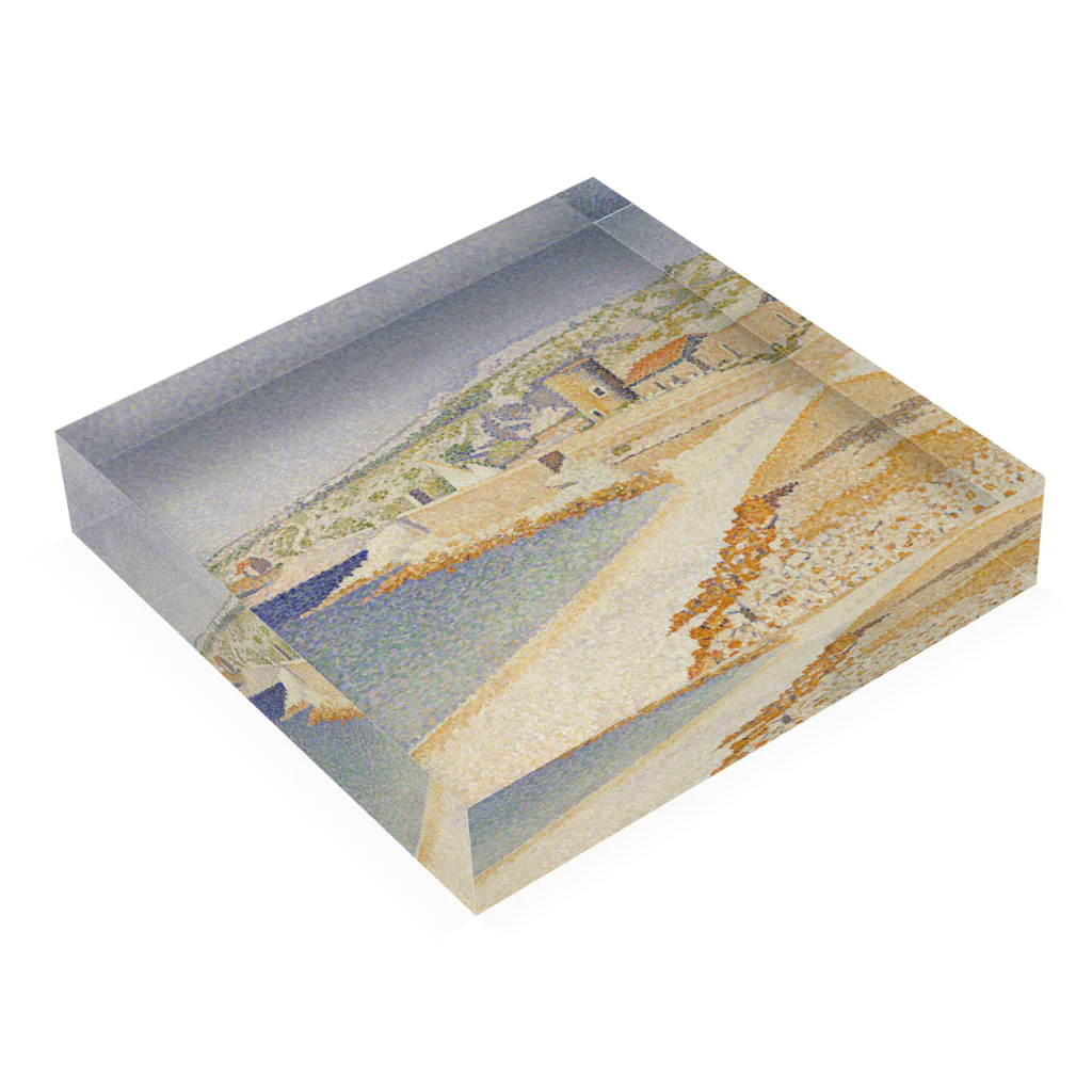 SONOTENI-ARTの025-002　ポール・シニャック　『カシスの桟橋』　アクリルブロック Acrylic Block :placed flat