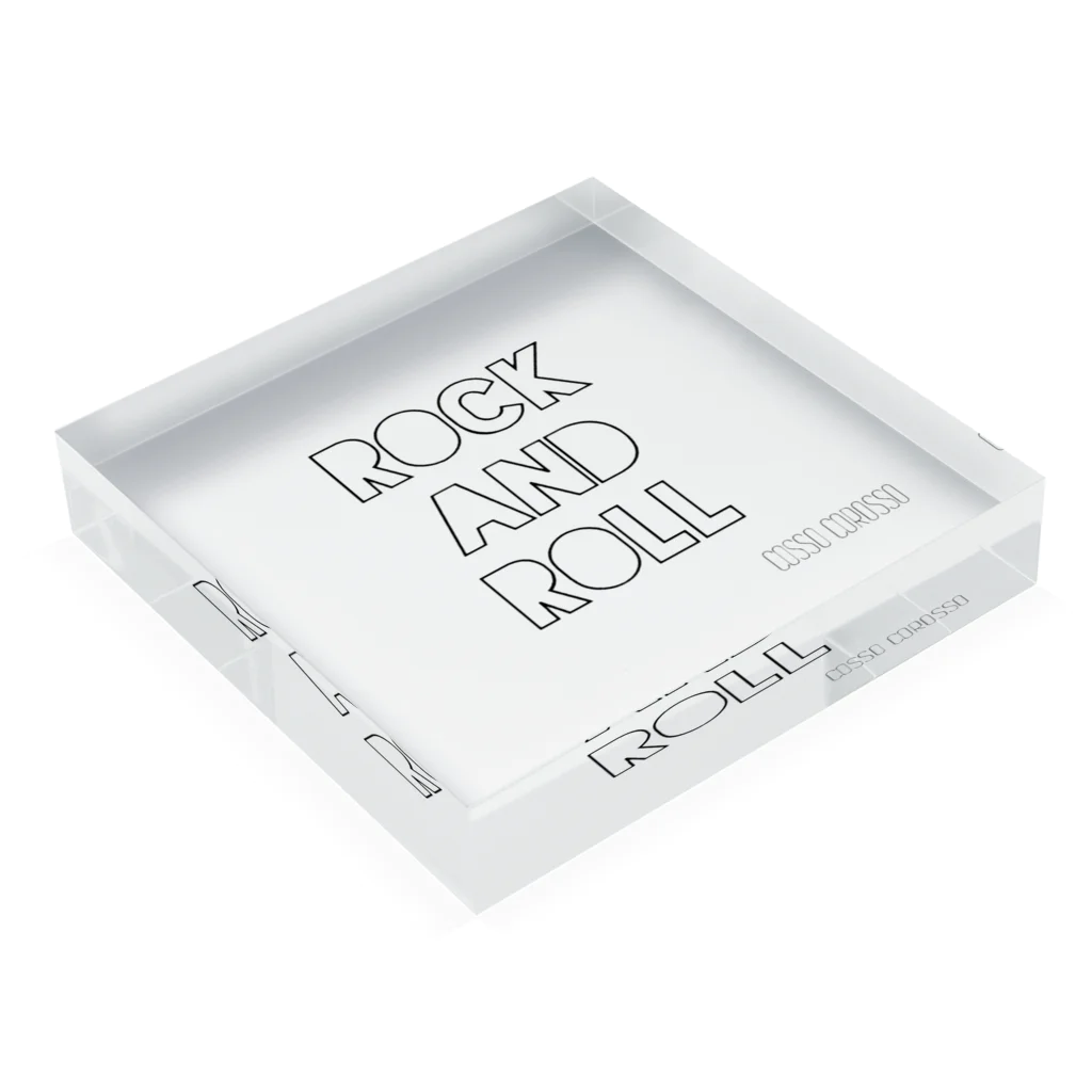 COSSO COROSSOの透過ロックアンドロール Acrylic Block :placed flat