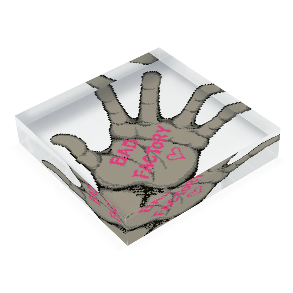 BAD FACTORYのHAND!! Acrylic Block :placed flat