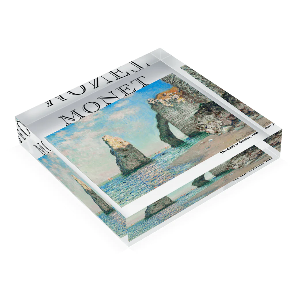 MUGEN ARTのモネ　エトルタの断崖  Claude Monet Acrylic Block :placed flat