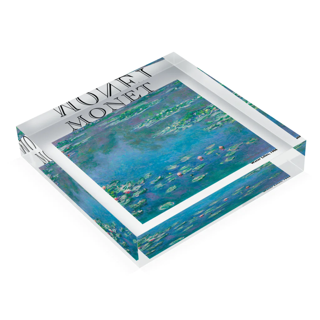 MUGEN ARTのモネ　睡蓮　Claude Monet / Water Lilies Acrylic Block :placed flat