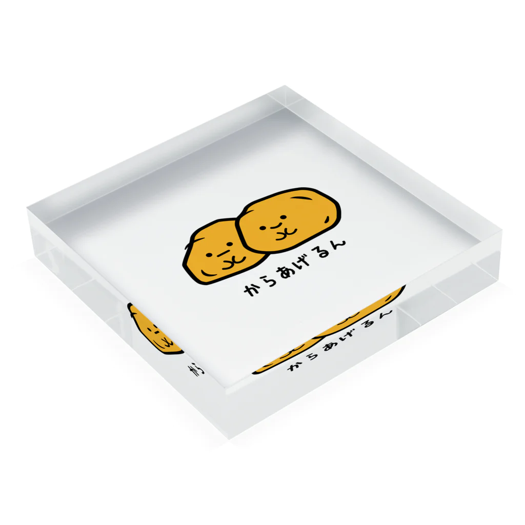 SS SHOP 【SOVL GOODS】のからあげるん Acrylic Block :placed flat