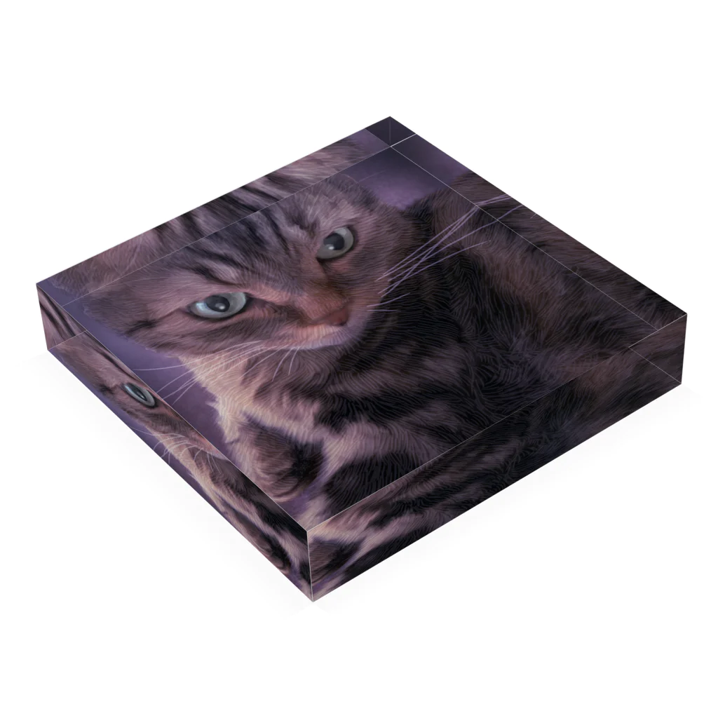 MUYU /  Animal ArtistのMemories with my pet ５ Acrylic Block :placed flat