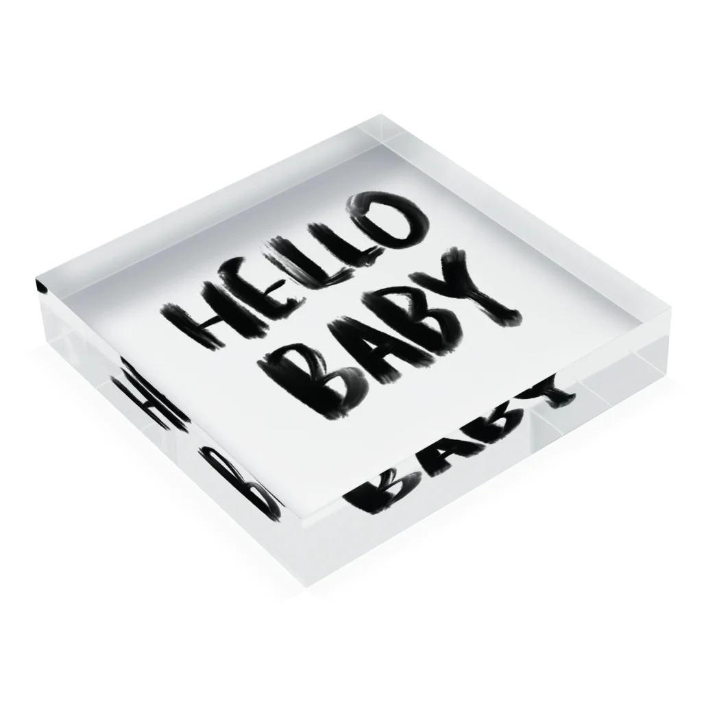 0youme0のHello Baby Acrylic Block :placed flat