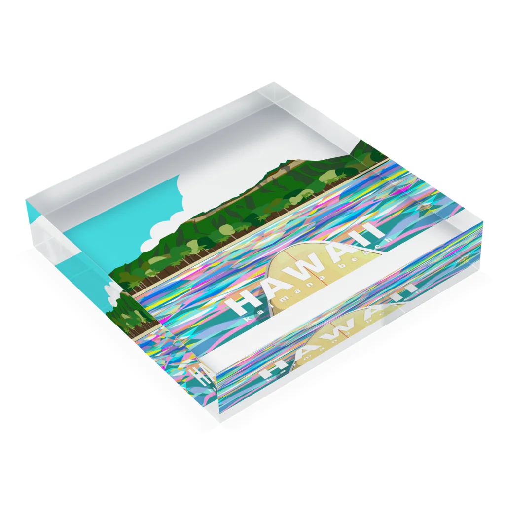 ALOHAのKAIMANA BEACH Acrylic Block :placed flat