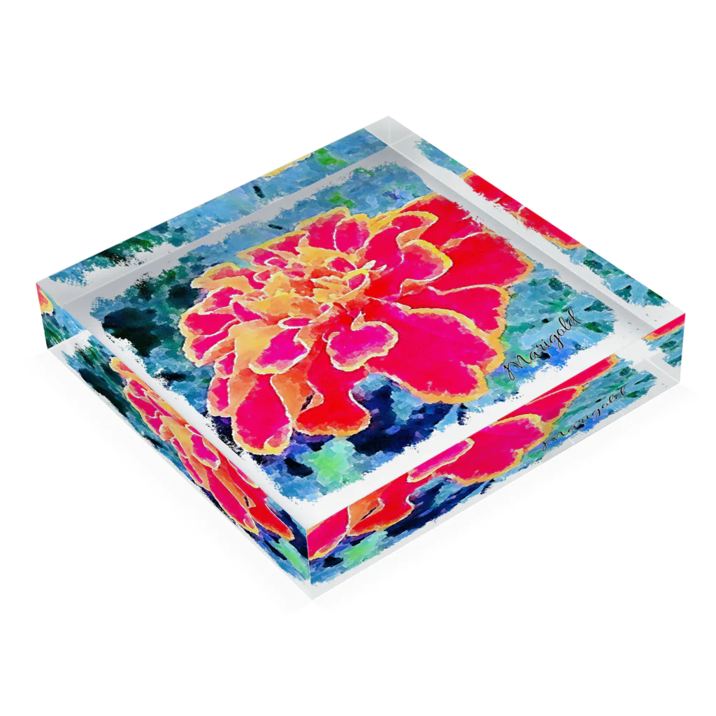 kazeou（風王）のMarigold(アプリ加工) Acrylic Block :placed flat