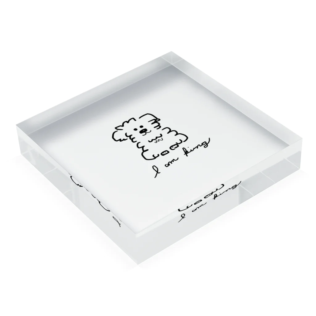 eclat-misaのI am king Acrylic Block :placed flat