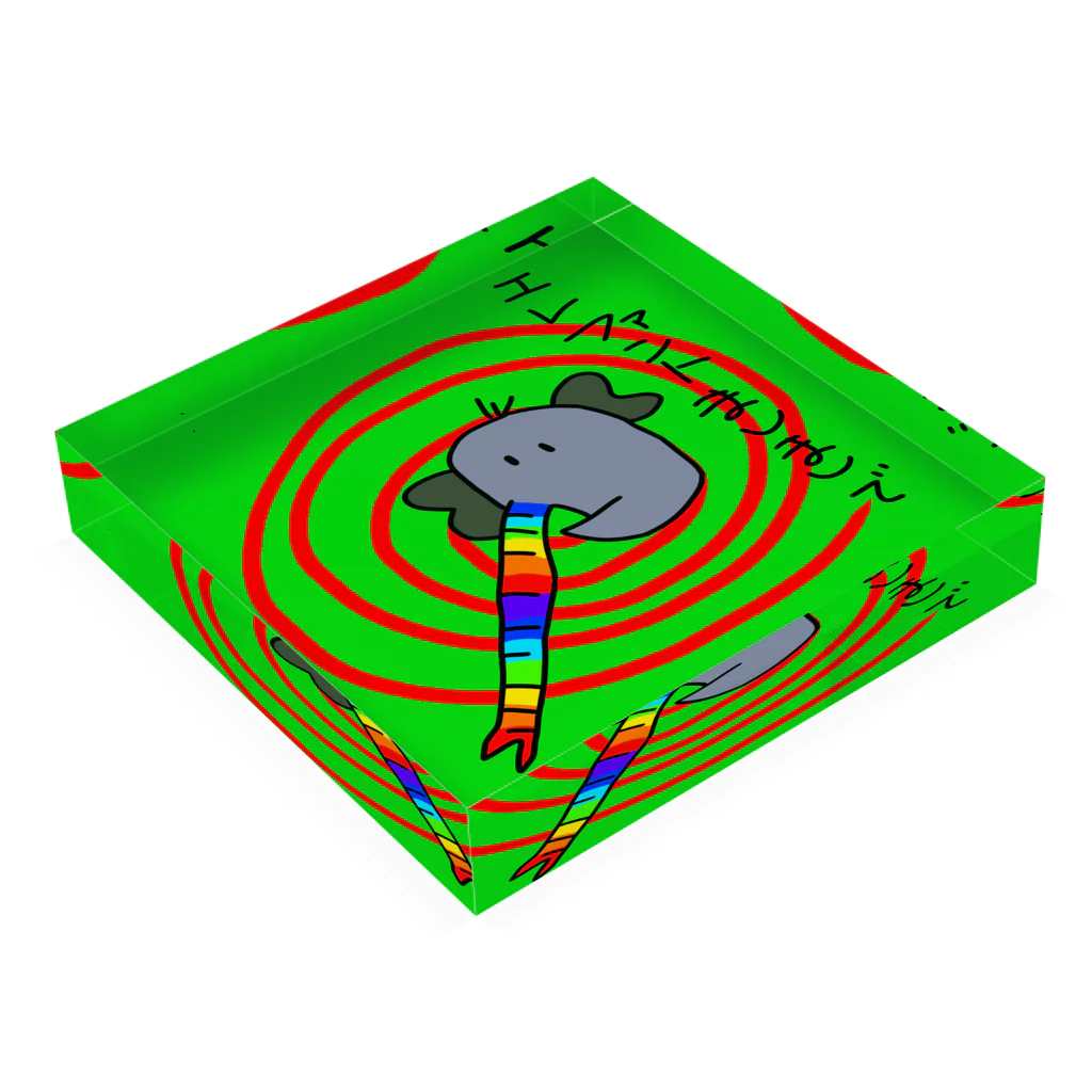 Zoo!!がっちゃのエレファントましまし アクリルブロックの平置き