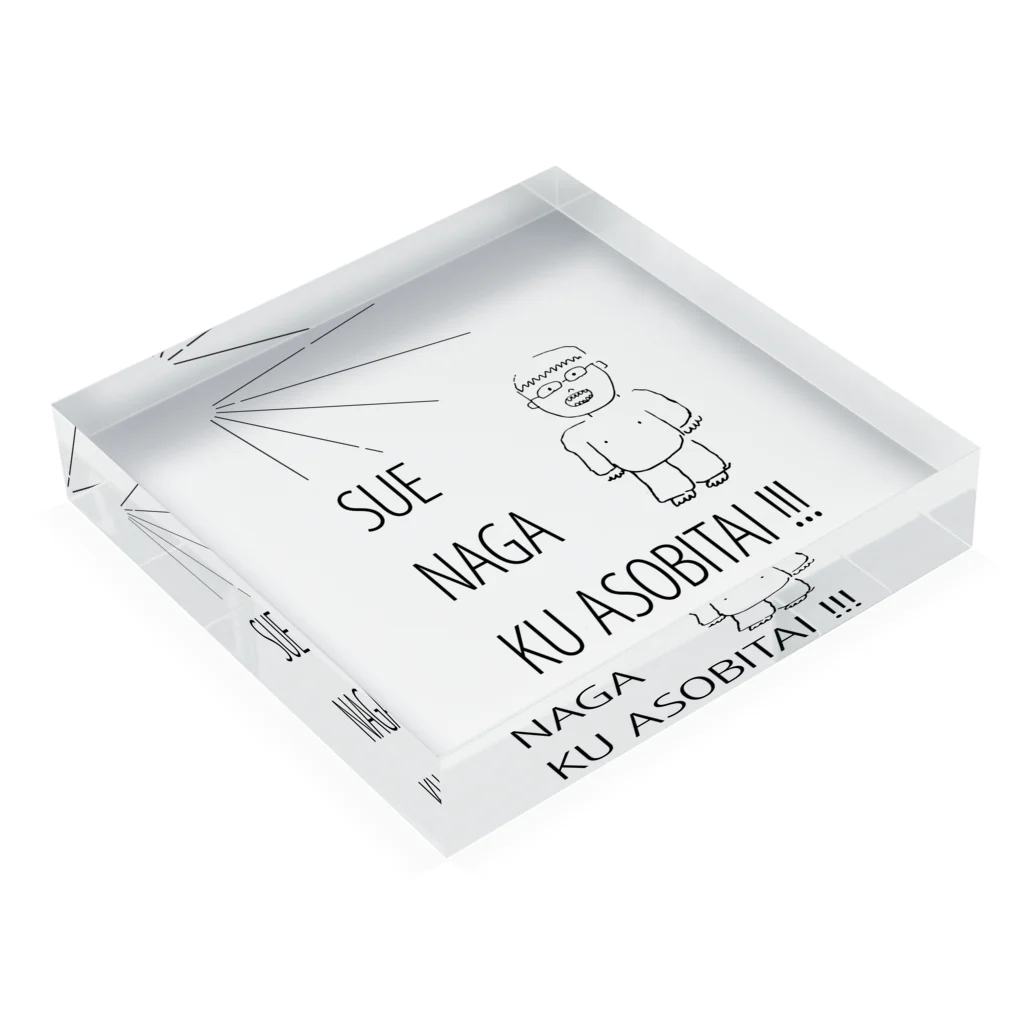 てなが.jpのスエナガくん Acrylic Block :placed flat