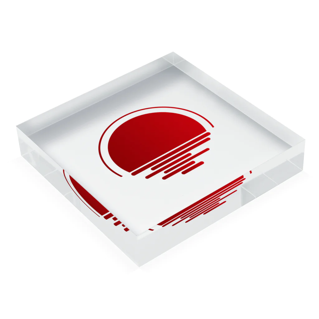 mwinmhのHINOMARU Acrylic Block :placed flat