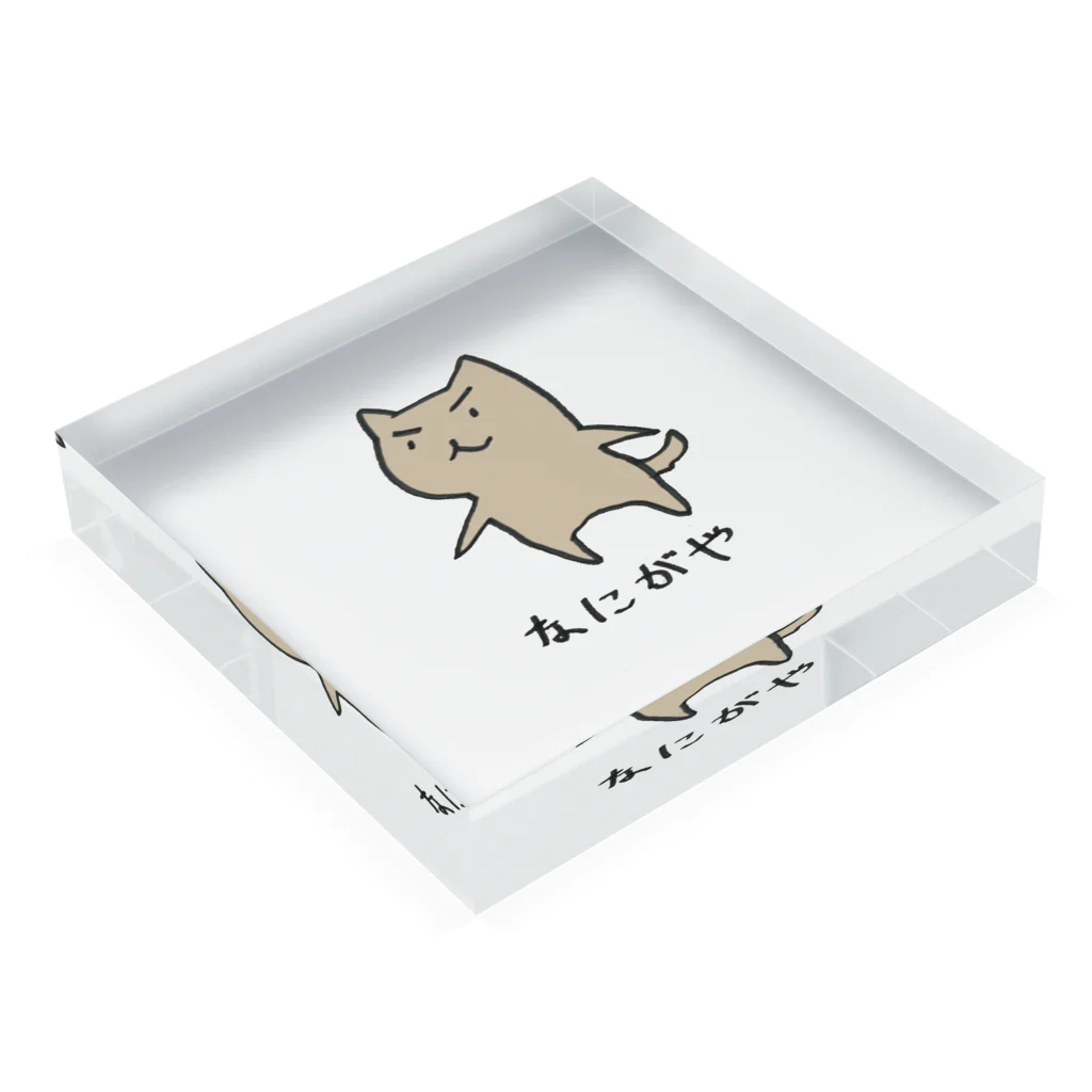 ぱっぴーのでぷよくん なにがや カラーver. Acrylic Block :placed flat