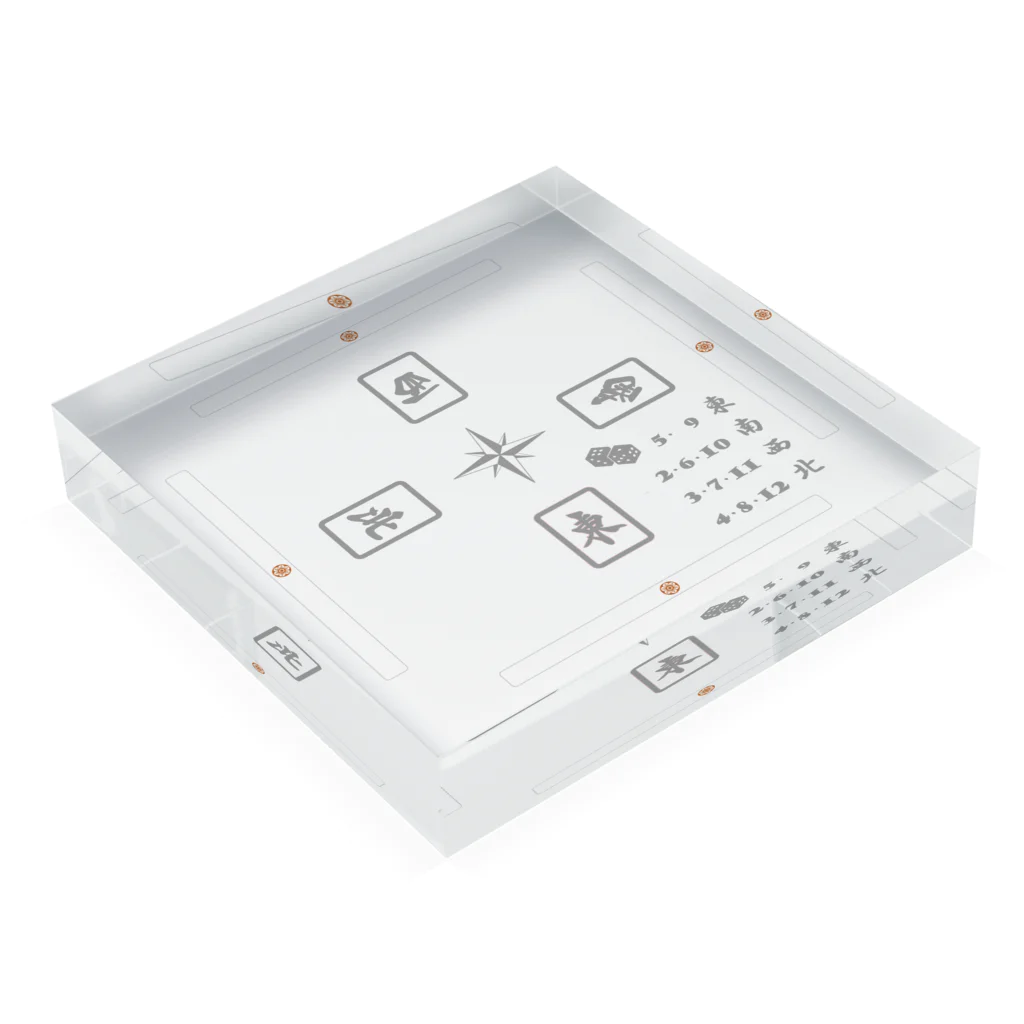 戸塚 一人　/　とづかかづとの麻雀卓のまん中 アクリルブロックの平置き