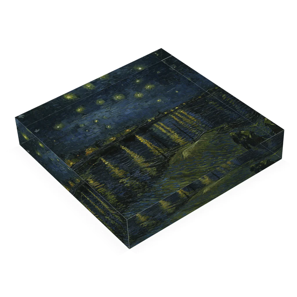 世界美術商店のローヌ川の星月夜 / Starry Night Acrylic Block :placed flat