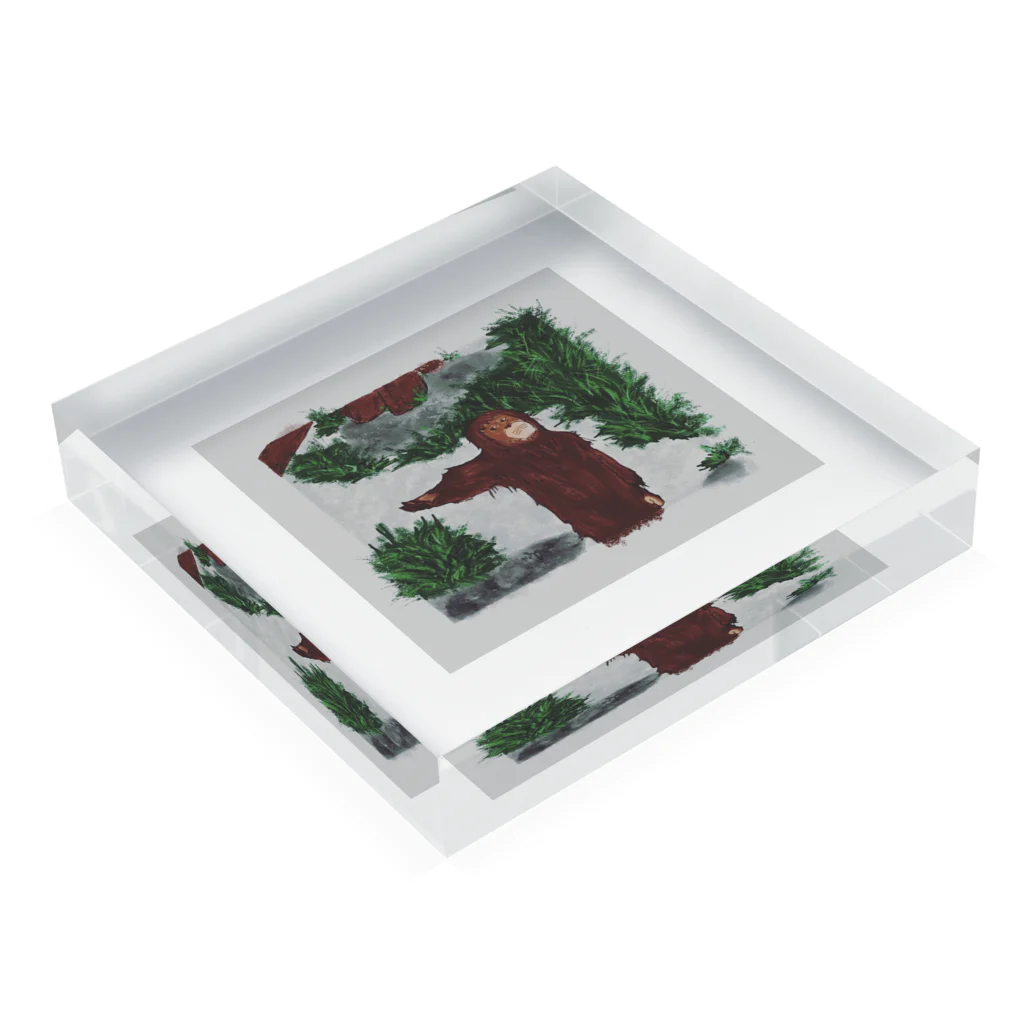 Bossshopのオラウータン Acrylic Block :placed flat