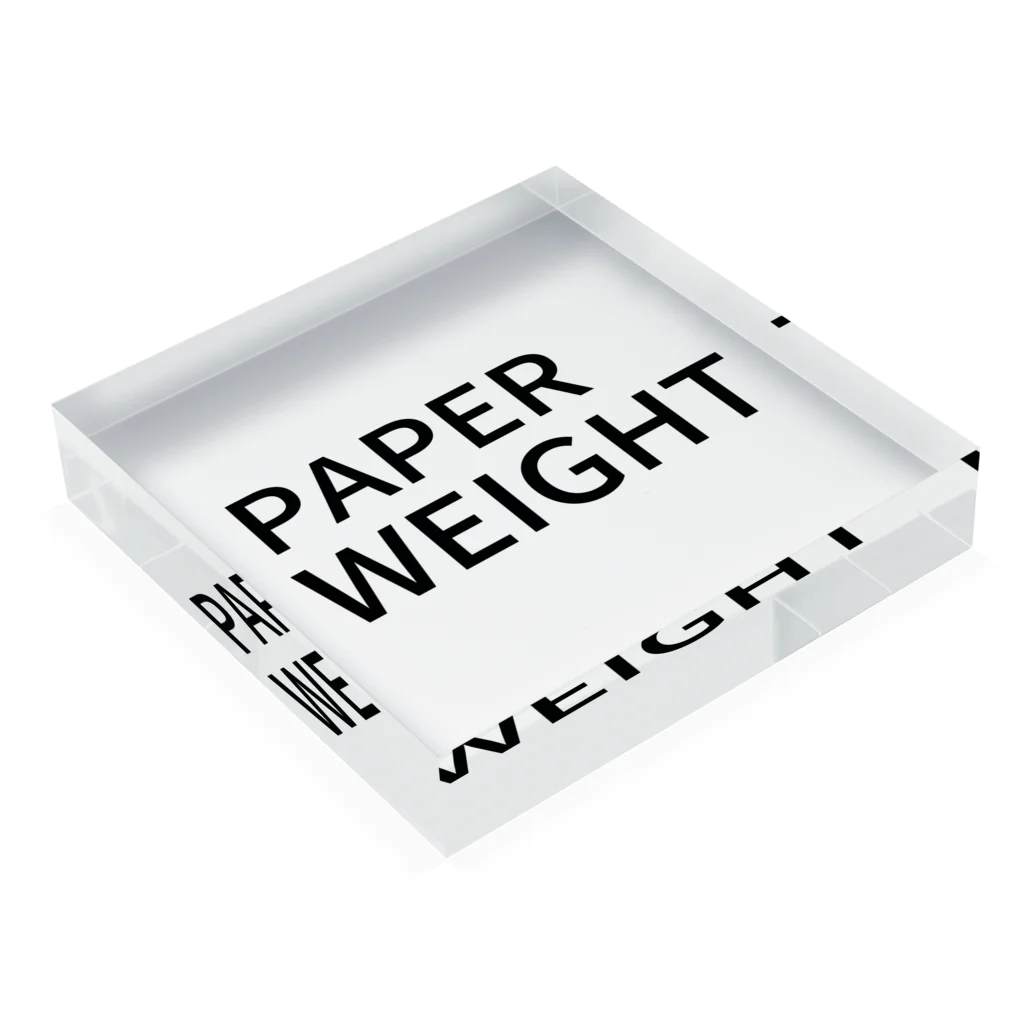 ノウトの高木のPAPER　WEIGHT Acrylic Block :placed flat