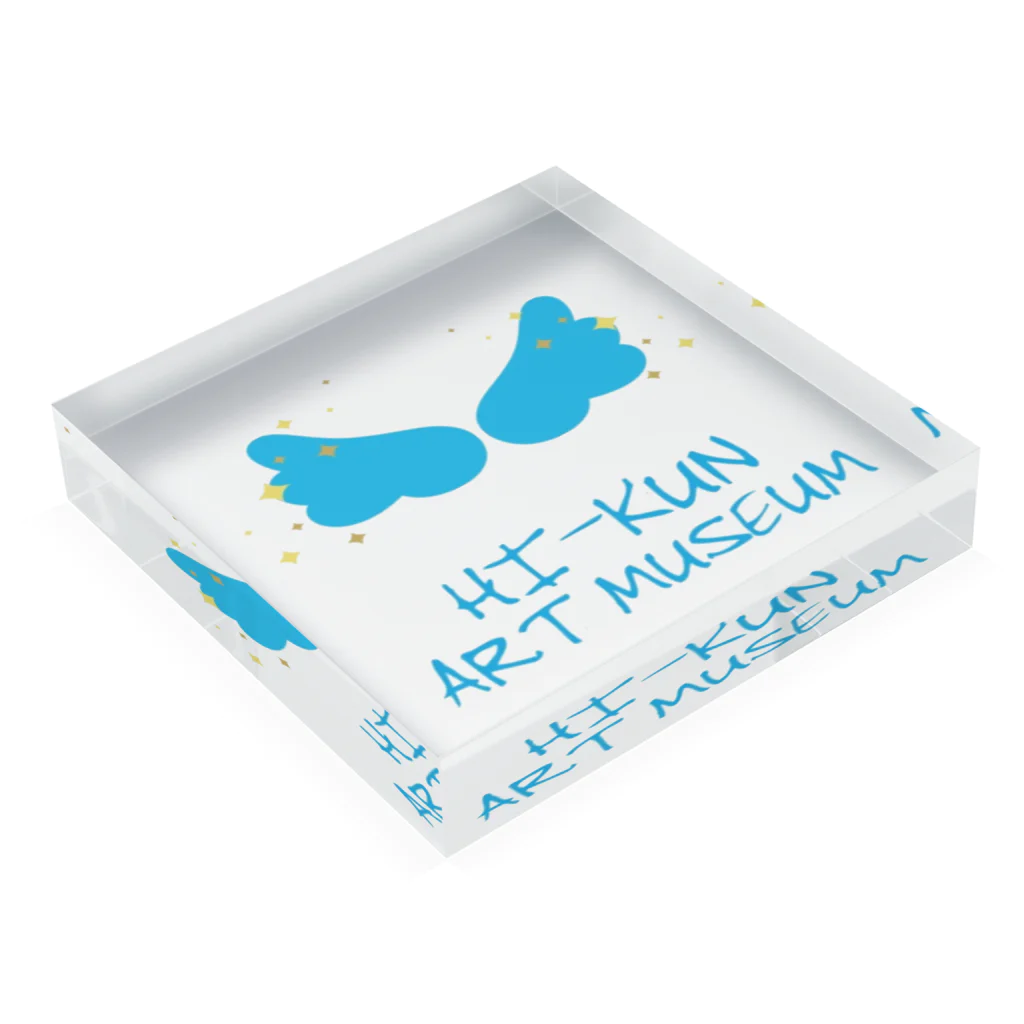 HI-KUN ART MUSEUM　　　　　　　　(ひーくんの美術館)のオリジナルロゴ Acrylic Block :placed flat