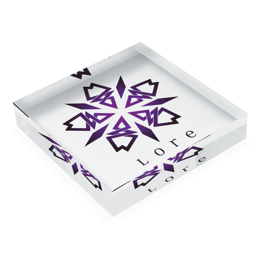 LoreのLore（PURPLE） Acrylic Block :placed flat