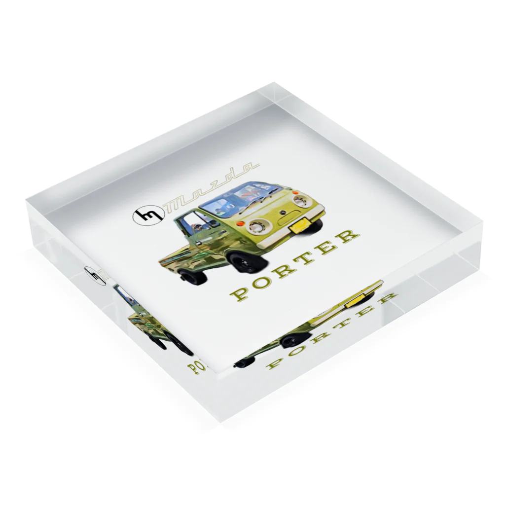 matatabi_koboのPORTER（グリーン） Acrylic Block :placed flat