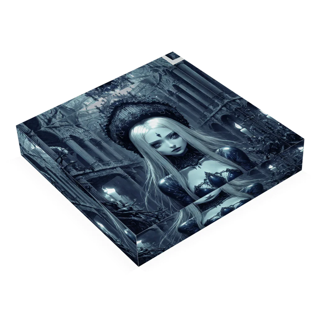 eraser_aiartのThe Queen of the Underworld 01 Acrylic Block :placed flat